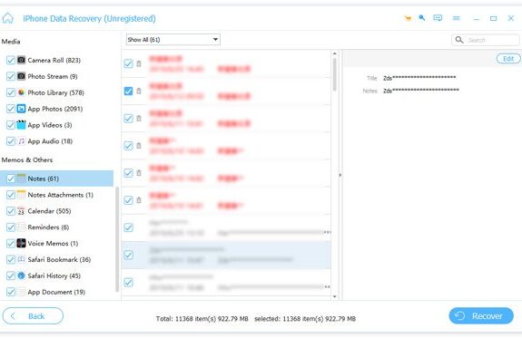 Recover iPhone Notes