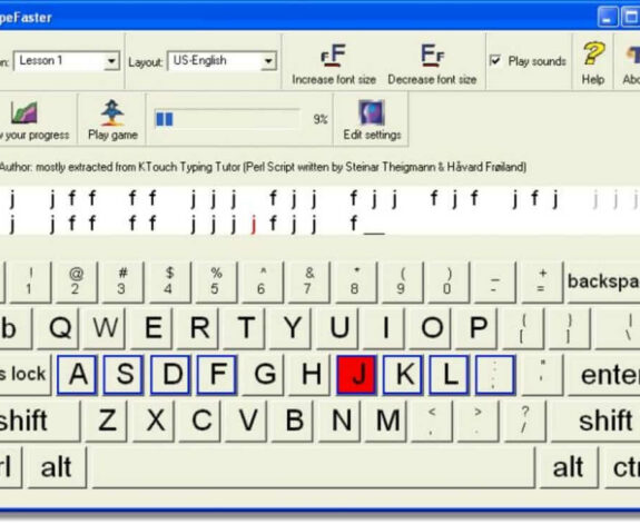 TypeFaster Touch Typing Software