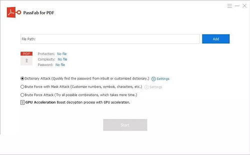 PassFab For PDF Windows Software