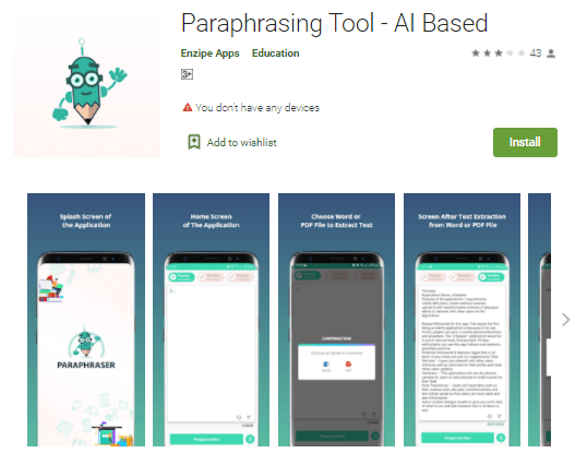 Paraphrasing Tool AI