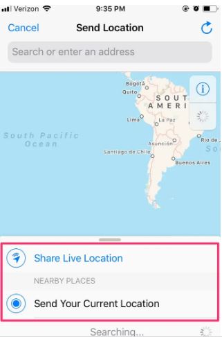 send your current location on whatsapp