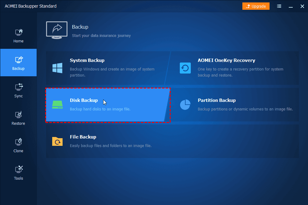 imaging computer with disk backup