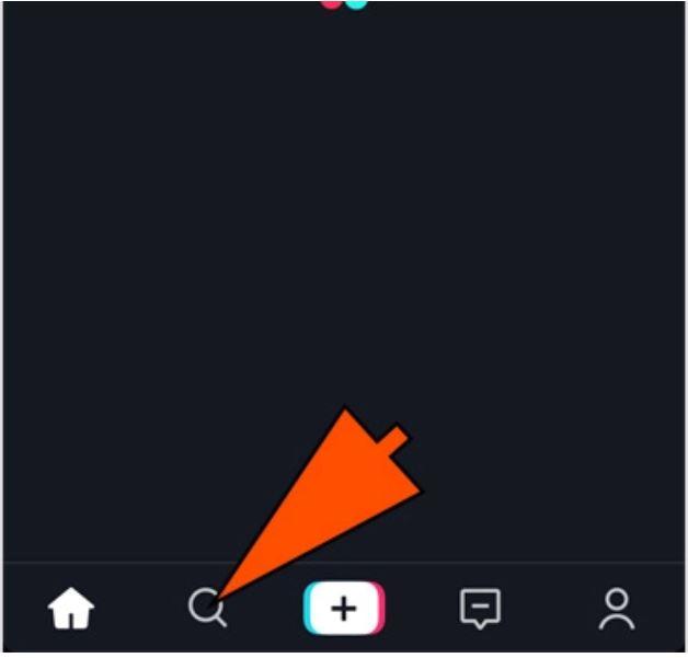 Go to search section on TikTok