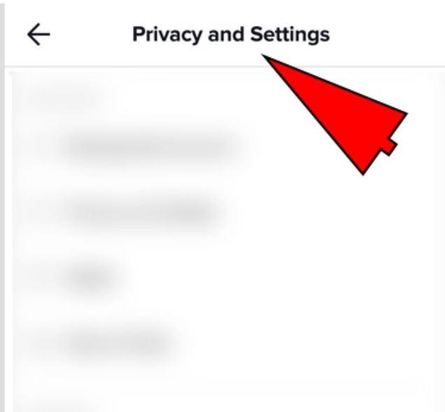 "Privacy and settings on TikTok