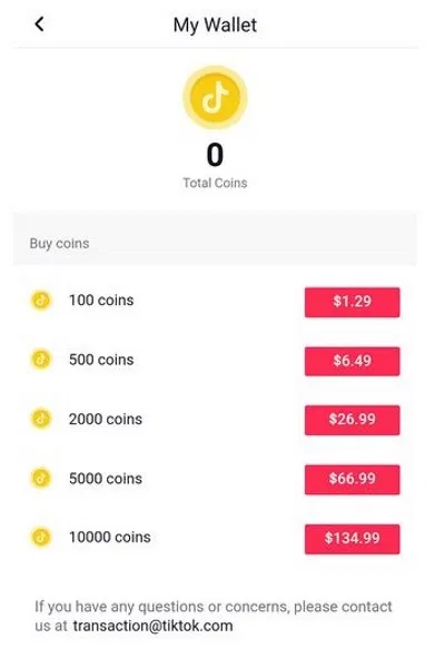 What are the TikTok Coins?