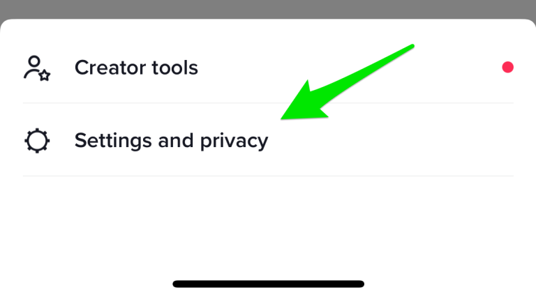 Select Settings and privacy.