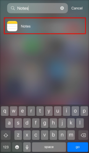 Locate and tap on the Notes app to launch it.