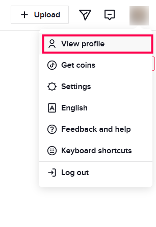 Click View Profile in the dropdown menu.