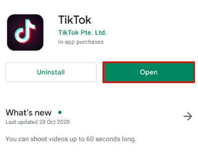 Launch the TikTok app and log in.