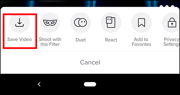 Select “Save Video.”