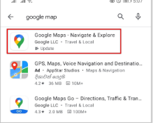 browse the google maps app