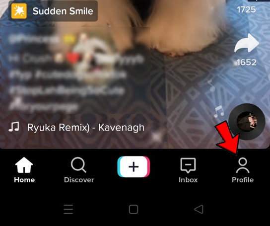 Open TikTok and click on the Profile icon in the lower right-hand corner.