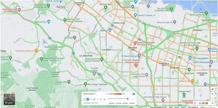 view live traffic on Google Maps website