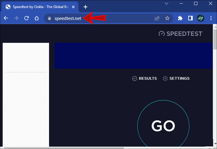 Open your browser and go to speedtest.net.