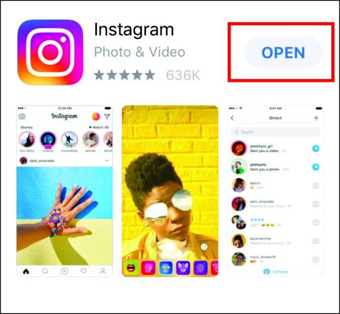 Open “Instagram” on your phone.