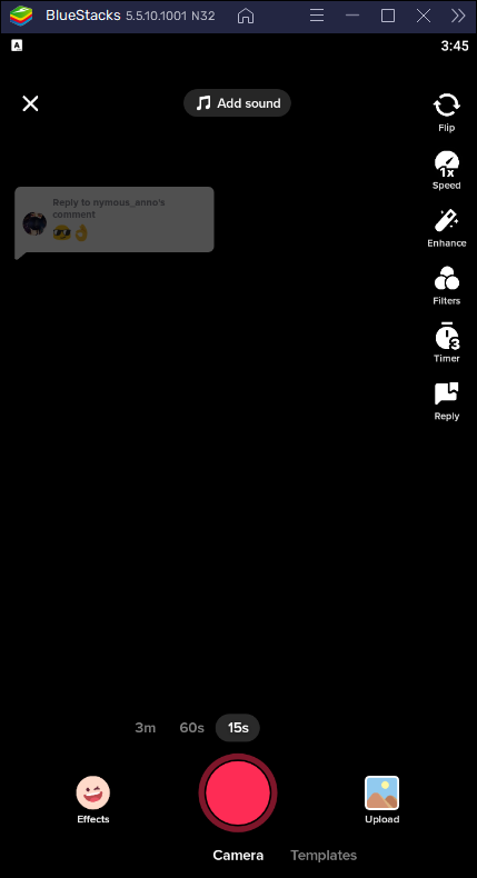 The comment you're responding to will appear on your video as an overlay as a sticker. 