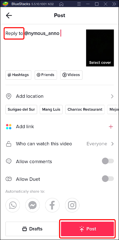 When you’re satisfied, click “Post.”
