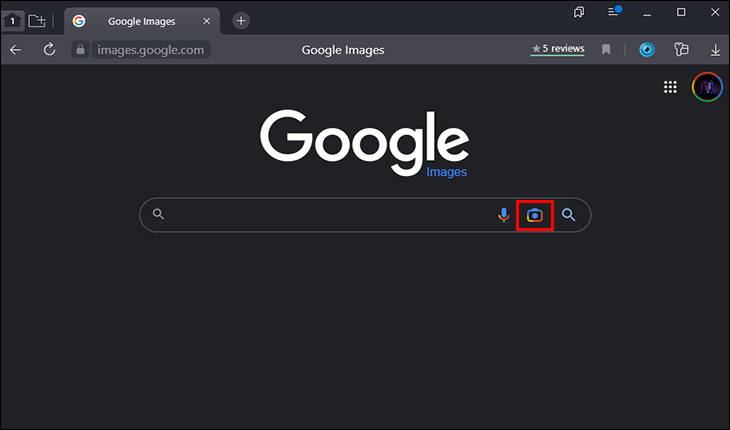 Right-click the image you wish to search and select “Copy image address.”