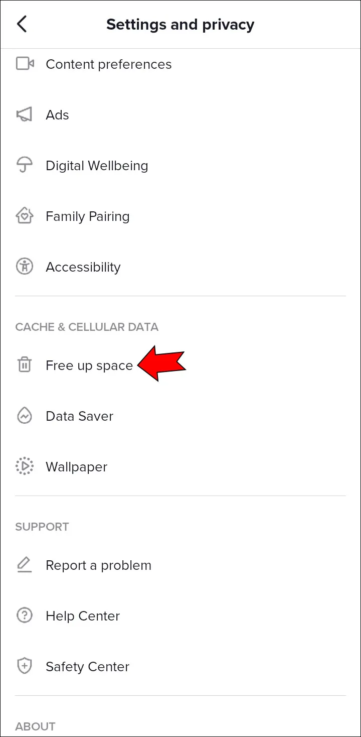 Under “Cache and Cellular Data,” you’ll get the option to free up space.