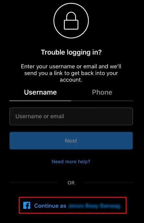 If you know your Facebook login and it’s connected to your Instagram, 