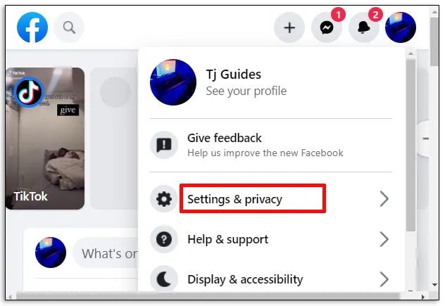 Click “Settings & Privacy.”