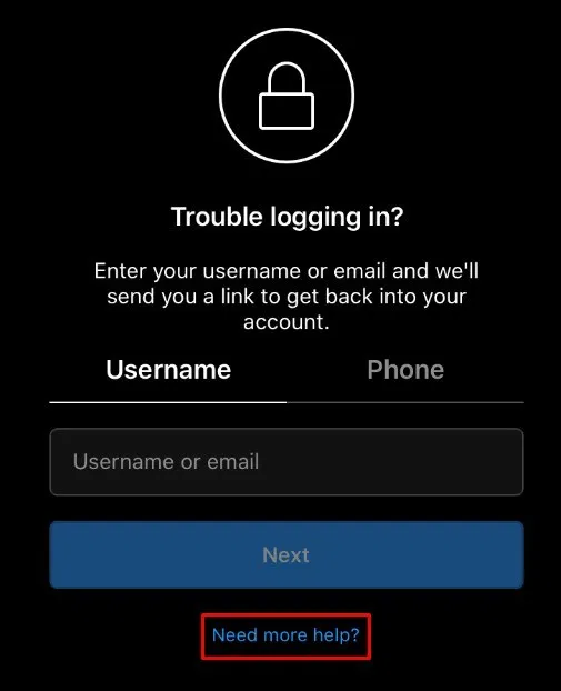 Tap on Need more help?