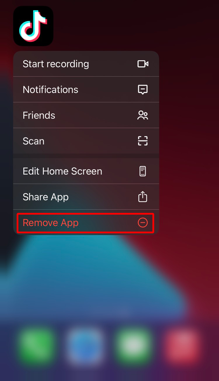 Tap “Remove App.”