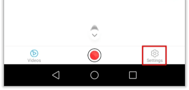 Locate Settings in the menu at the bottom of the screen and tap it.