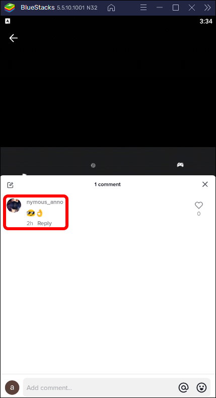 Select the comment you want to reply to.