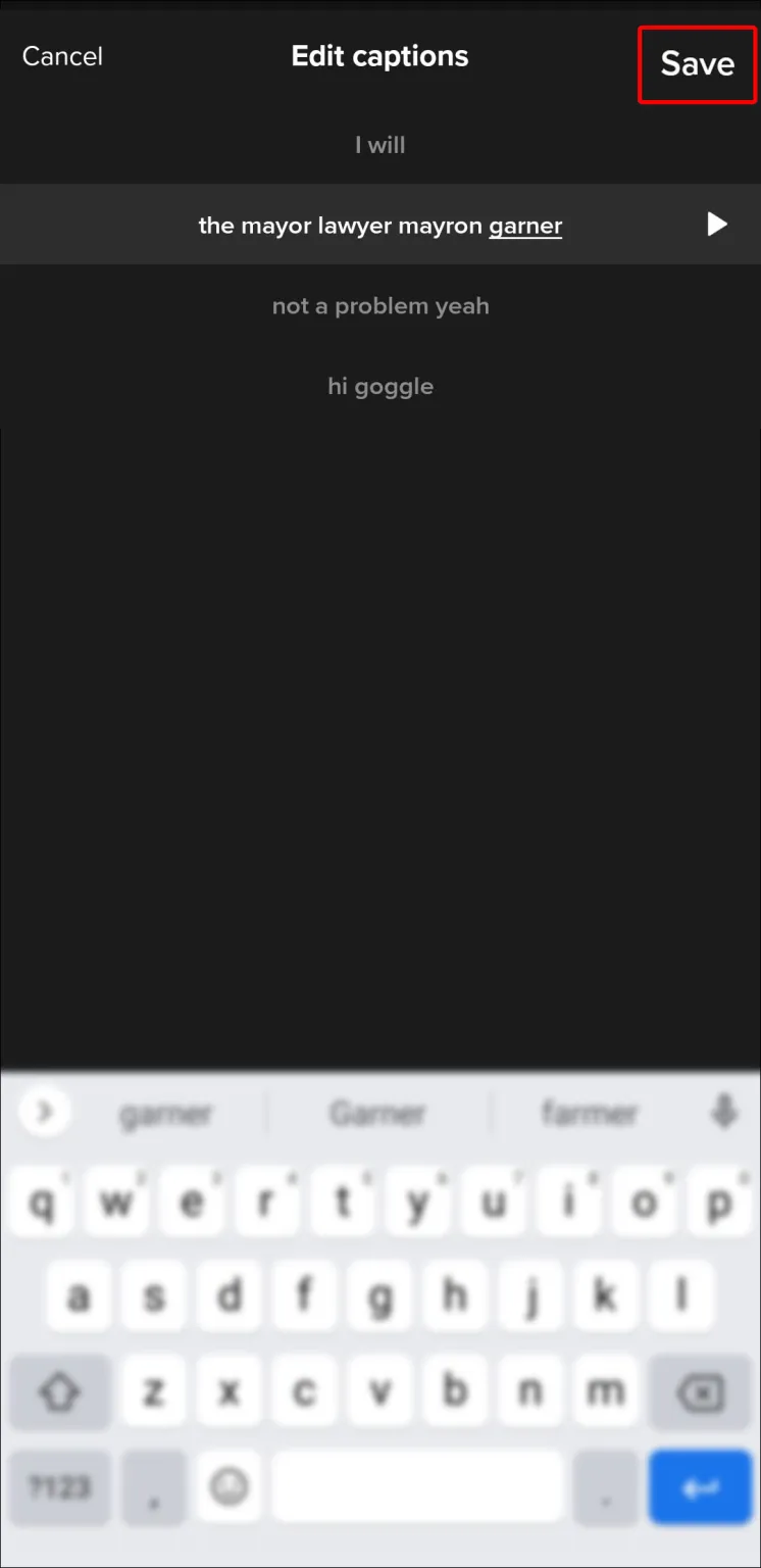 Tap “Save” to apply the changes.