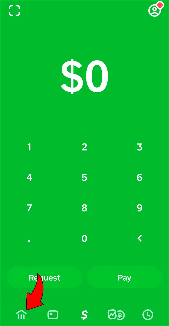 Tap on the “Banking” tab on the app’s home screen.