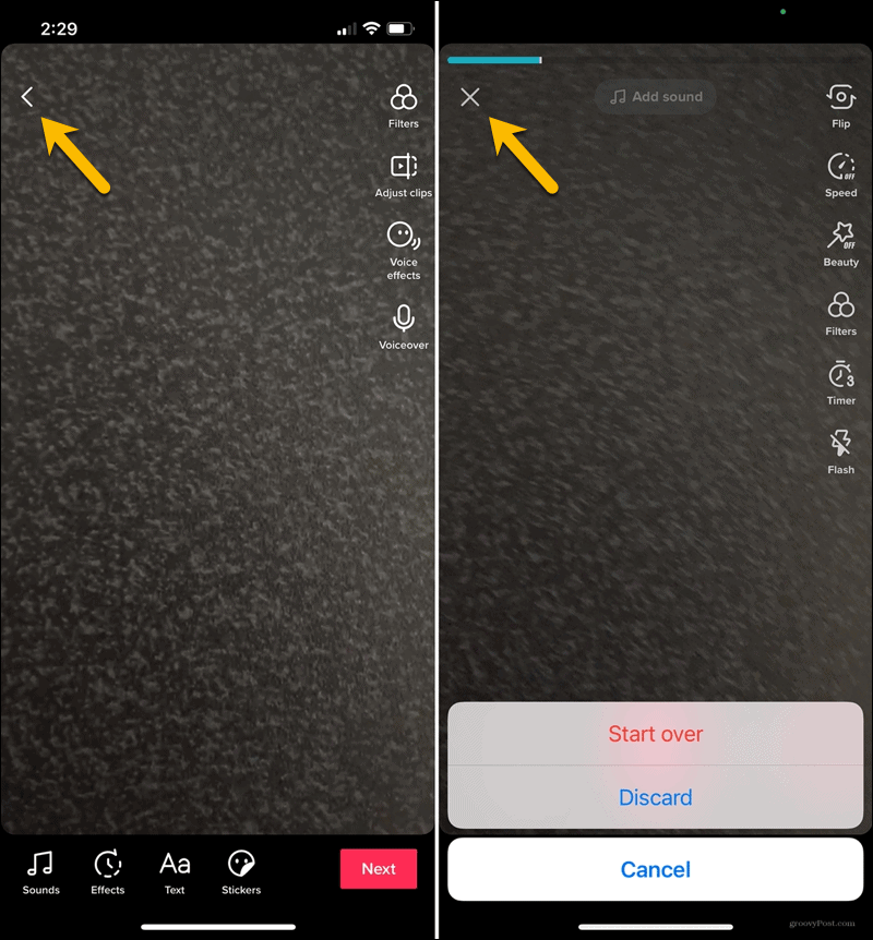 On the TikTok Editing Screen