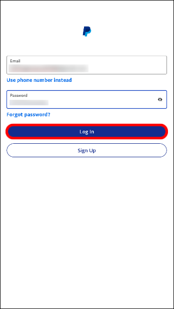 Input your login details and press the “Log In” button.