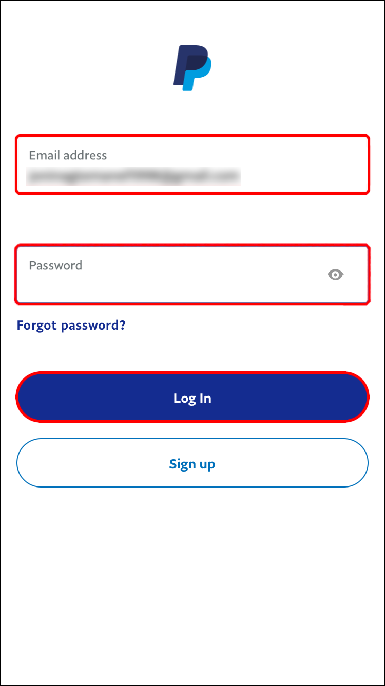 Type in your login credentials and hit the “Log In” button.