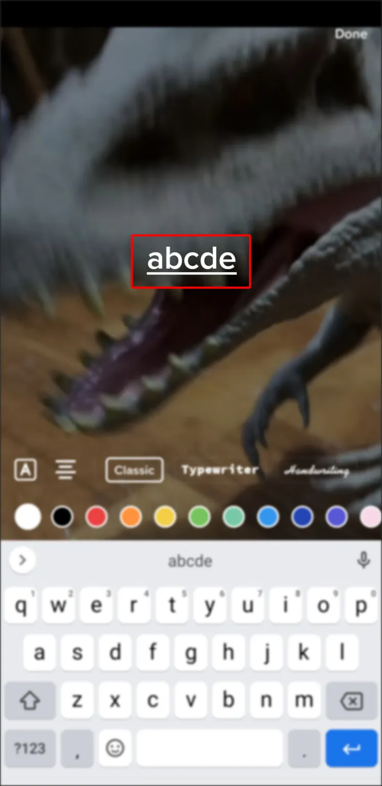 Type your desired text.