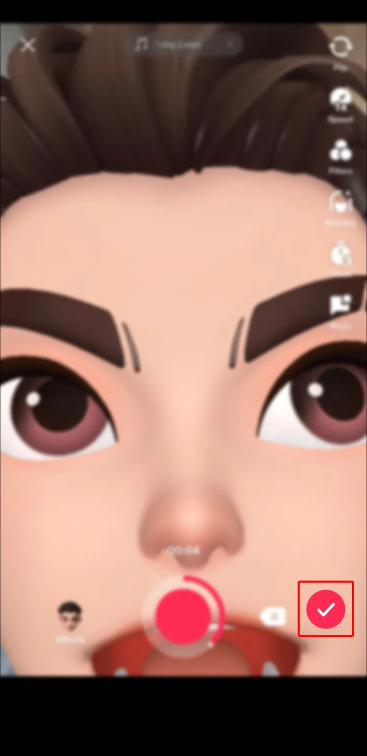 After filming your TikTok, go to the editing page.