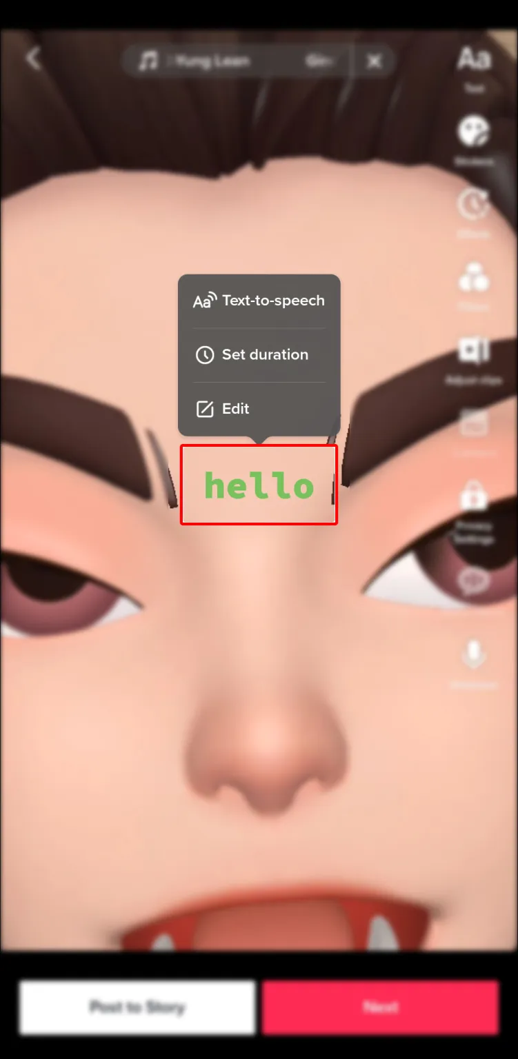 Click on the text box that’s appeared on the screen.
