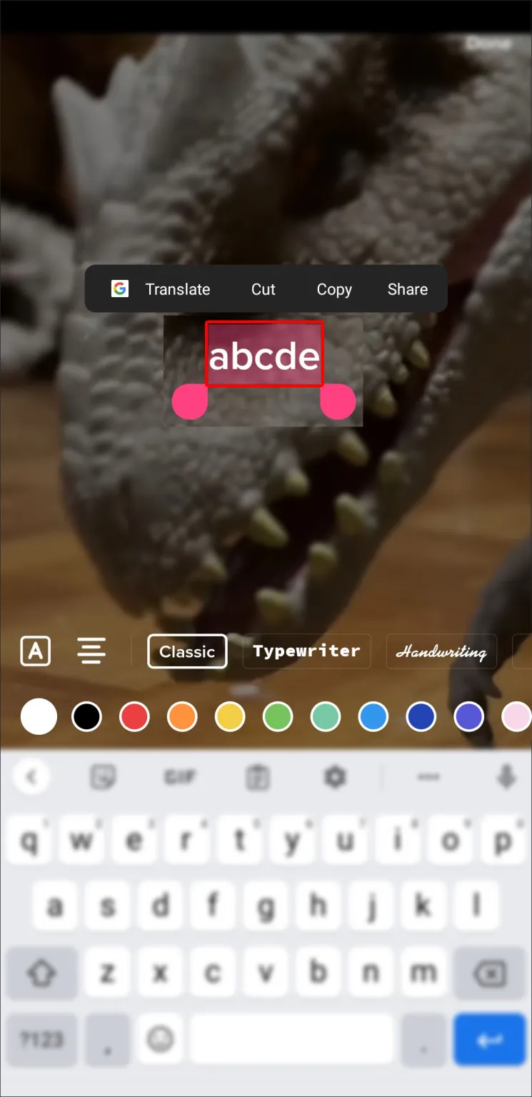 Customize the text by highlighting it and changing the font or the color if you wish.
