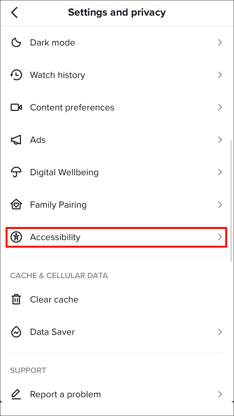 Tap “Accessibility.”