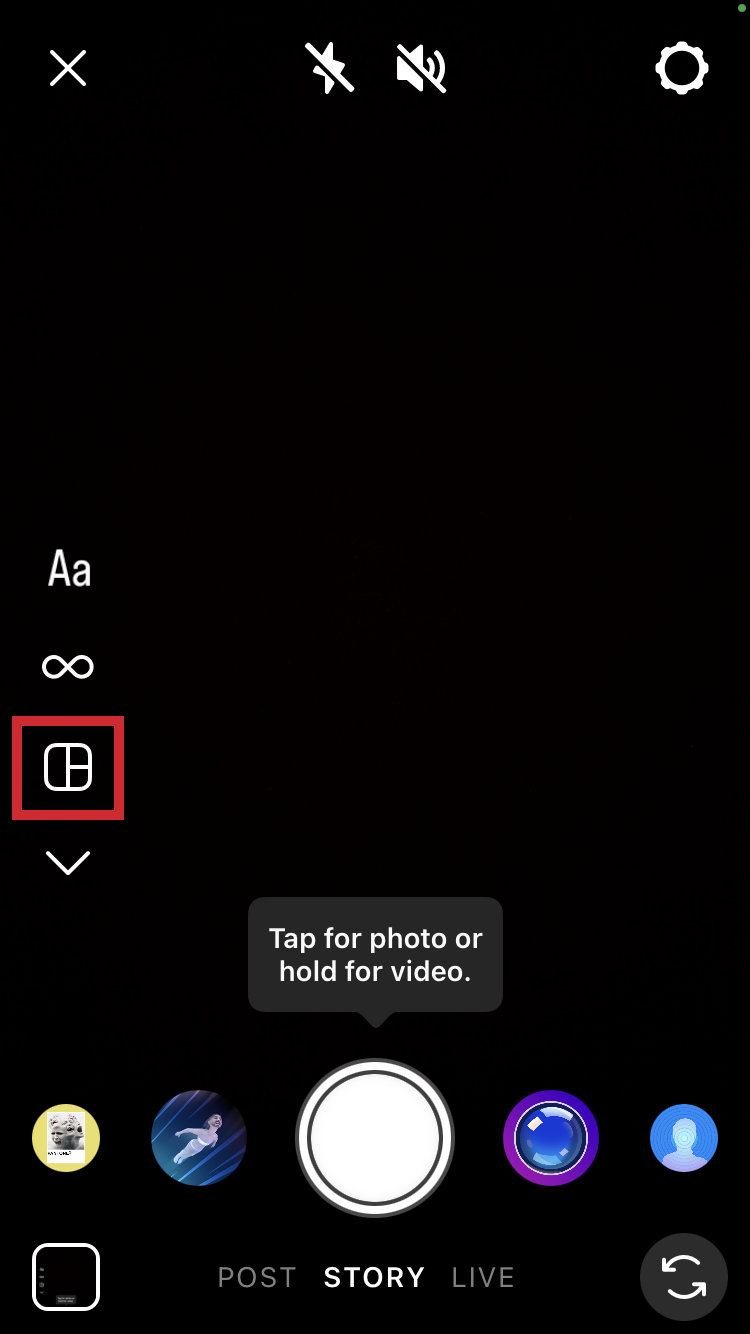 Select the “Layout” icon on the left-side vertical menu.