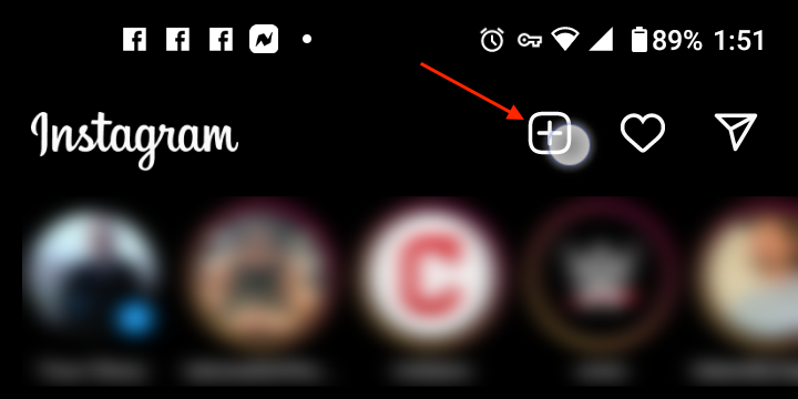 Click on the “+” plus icon towards the top right section of the screen.