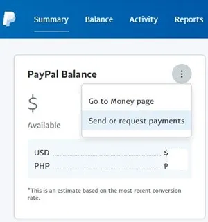 Log in to PayPal, as explained above.