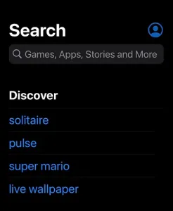 Tap Search at the top of the app.