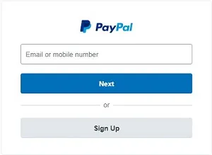 Enter your PayPal login information.