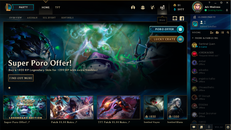 Open the League of Legends client.