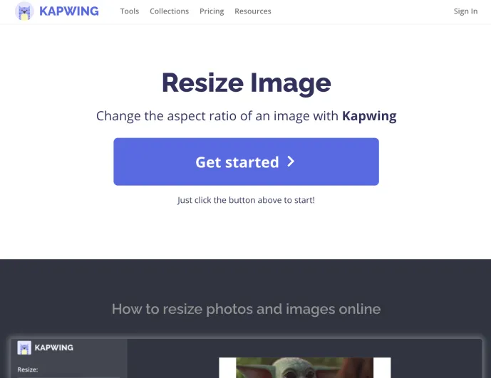 Then, open the Kapwing Resize Video tool in your browser. 