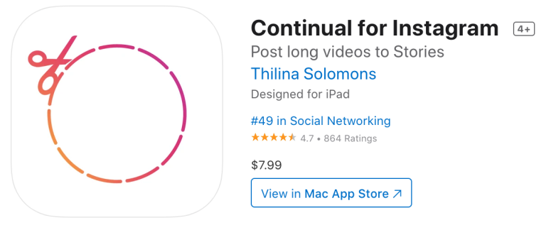 Continual for Instagram for iPhone