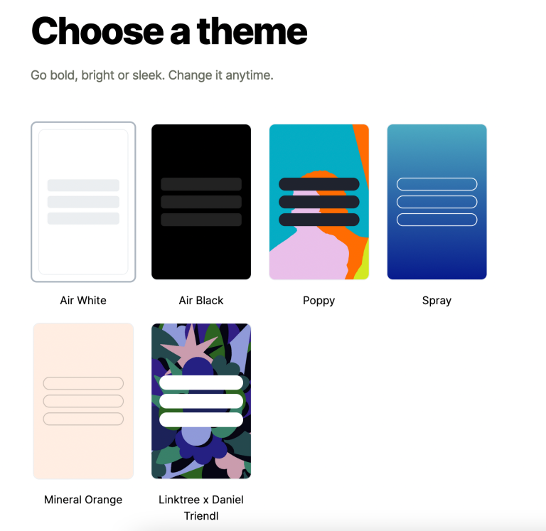 Choose the theme