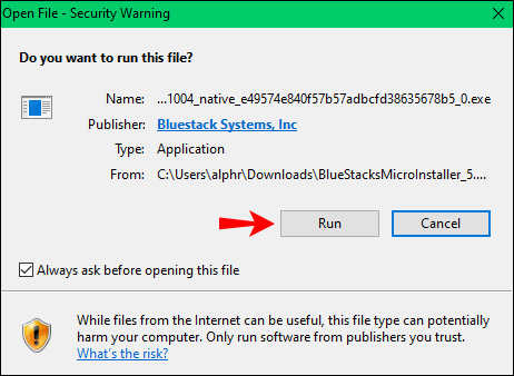 Save the downloaded file, then run it. Depending on your internet or computer speed, the download and installation process may take a while to complete.