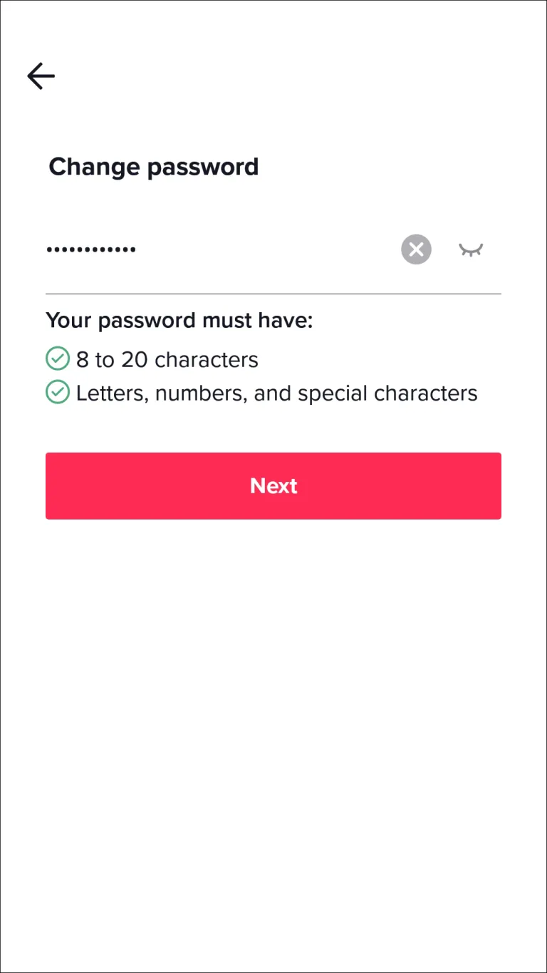 Enter your old password and set a new password.